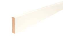 Fodliste glat i MDF hvid - 14 x 65 x 2780 mm